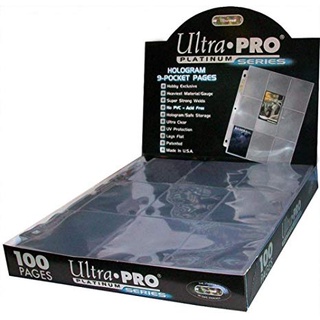 1 Box (100 pcs) - 9 Pocket Sleeves Page - Ultrapro