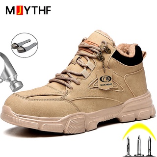 Winter Shoes Work Safety Boots Men Steel Toe Cap Safety Shoes Men Work Sneakers Indestructible Work