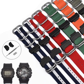 Watch Band Strap Connector Spring Bar Tool Kit Pin Buckled Nylon Wristwatch Bands Converter Replacement Accessories For Casio G-shock