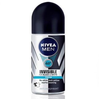 Nivea for Men Black & White Fresh Roll On 50ml Bundle of 2