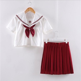 Japanese Girl's Simple Plain College Style Skirt