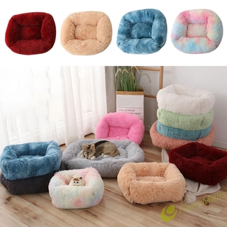 Fa Pet Nest Rectangle Soft Plush Kennel Cat Dog Bed Warm House Puppy Cushion