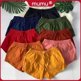 Mumu #ST90 Semi- Maong Woven Sexy Dolphin Shorts with Ribbon for Ladies