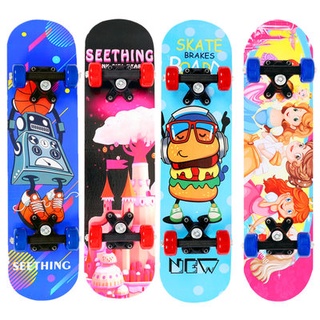 Four-wheel skateboard beginner adult teenagers male and female double-sided children cartoon Maple d
