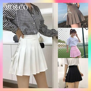 MO&CO skirt female new pleated skirt student Korean style high waist all-match short skirts