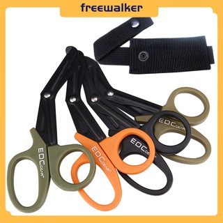 [HOT SALE] EMT EDC Stainless Steel Rescue Bandage Scissor with Saw Tooth Storage Bag
