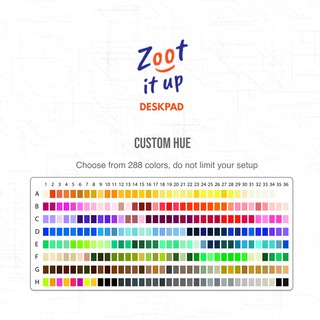 700x300x5mm - Zoot It Up™ - Custom Hue - Extended Deskpad