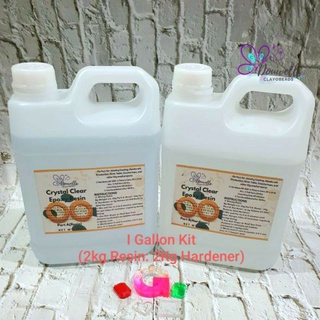 【Ready Stock】✢✸1Gallon CRYSTAL CLEAR EPOXY RESIN KIT 1:1 Ratio For Jewelry Casting and Handicrafts