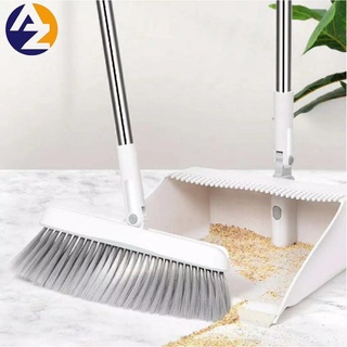 ❉∈✻AZ Household Cleaner Sturdy & Durable Plastic Long Handle Foldable Broom and Dustpan Set