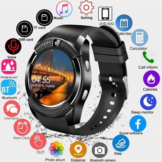 V8 Bluetooth Smart Watch Touch Screen Wrist Watch With Camera SIM Card Slot Waterproof Sports Watch
