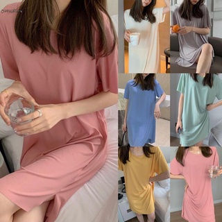 Women New Summer Ice Silk Lazy Pajamas Dress Can Be newest top
