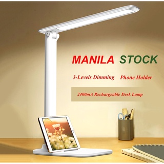 ☫Multifunctional Portable LED Office Desk Lamp Bedroom Dormitory Bedside Rechargeable Study Lamp (1)