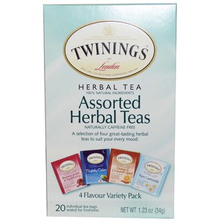 TWININGS ASSORTED HERBAL TEAS Limited Edition 20 Tea Bags