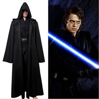 In Stock Star Wars Darth Vader Jedi Black Brown Cape Jedi Knight Halloween Adult Men Cosplay Costume Full Set Cloak Only