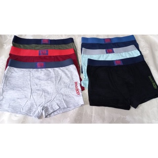 6 PCS BOXER BRIEF PLAIN COTTON FOR KIDS 2 TO 8 YEARS OLD