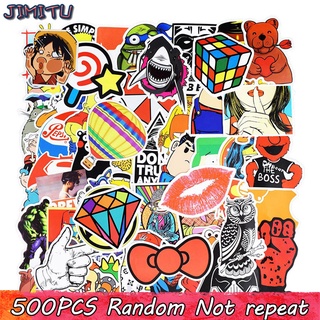 500pcs Random Hot Sale Stickers Kid's Toy Cartoon Funny Sticker for Skateboard Laptop Suitcase Moto