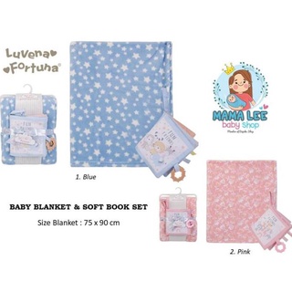 Luvena FORTUNA Blankets & SOFT BOOK FOR BABY / BLANKET BABY BOOK S - WHITE