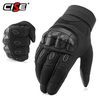 Touchscreen Motorcycle Rubber Hard Knuckle Full Finger Gloves Protective Gear Driving Motocross Moto