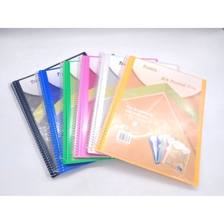 ☑✎✈40 Pockets Tramix Refillable Clear Book Display Book Size A4