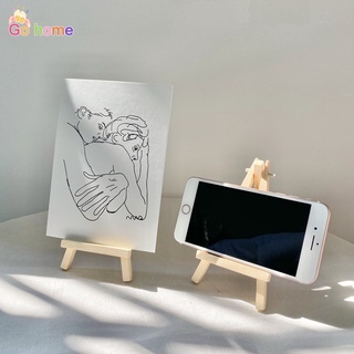 Mobile Phone Support Small Easel Wooden Bracket Pine Wood Display Ornament Photo Card Frame GH