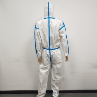 Quality PPE Bunny Suit PP/PE Laminated film w/Shoe Cover