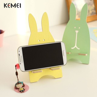 Phone holder universal bracket Splicing frame colorful Cartoon Creative Wooden rabbite