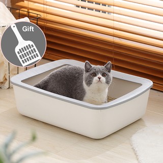 Cat Litter Box+ free Scooper Cat Toilet Deodorization leakage prevention Litter Box 48.5*36*13.5cm
