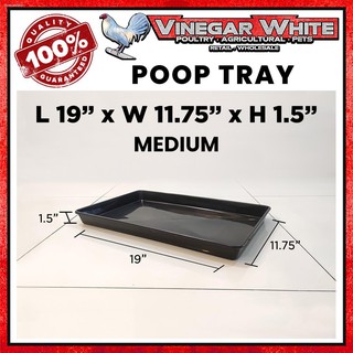 (Sulit Deals!)❁Poop Tray Plastic for Pet Cage Folding Collapsible Fixed Dog Cat Rabbit Heavy Duty Re