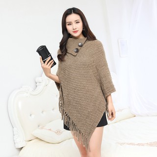 knitted long blazer cape coat shawl for lady women