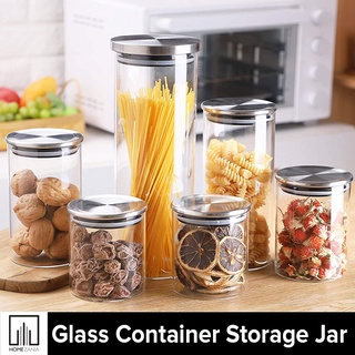 Home Zania Food Storage Sealed Lid Pot Glass Seasoning Airtight Jar Spice Container