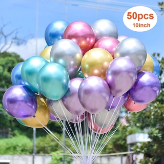 12 Inch 50pcs Set Metallic Balloons chrome Balloons Set Wedding Birthday Balloon Party Decorations