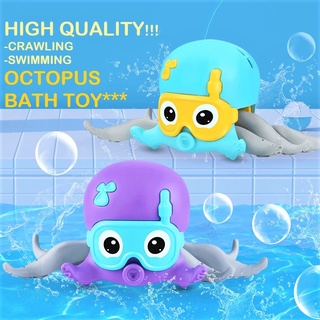 Children Octopus Bath Toy - Baby Shower Pool Water Mechanical Toys Swimming Beach Pet for Toddlers