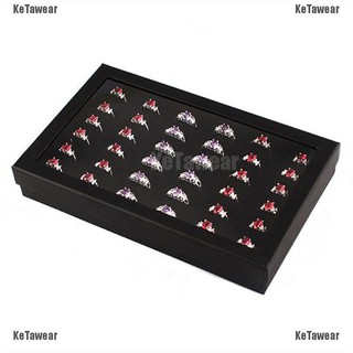 KeTawear Earring Case Display 36 Slots Jewelry Organizer Tray Ring Box Storage Fashion