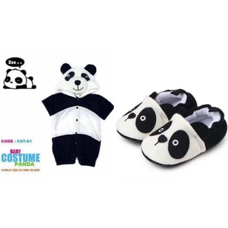 Animals Panda Overall Shoes Separate Costume For Baby