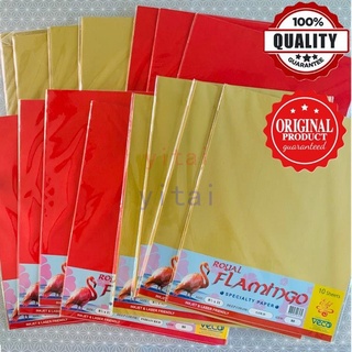 new﹊卐Specialty Paper Royal Flamingo VECO Long/Short Gold/Indian Red 10sheets/pack 80gsm