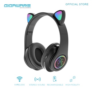 Onikuma K9 Gaming Headset with Removable Cat Ears Noise Canceling Retractable Microphone / OEM Cat E