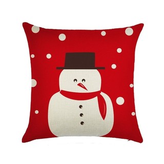 Christmas Comfortable Throw Cushion Cotton Linen Printed Pil (6)