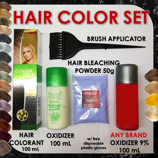 HAIR COLOR AND BLEACHING SET WITH BRUSH AND GLOVES verdon