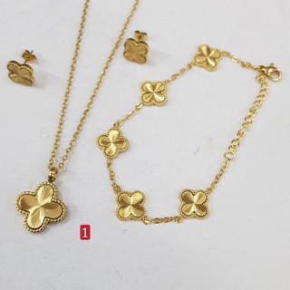 LJ❤stainless steel gold plated set
