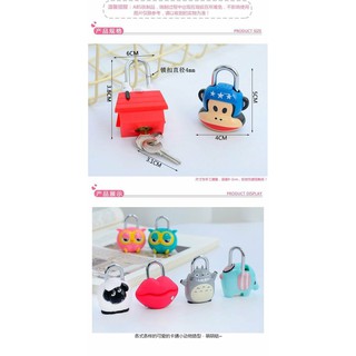 X.D Luggage Locks Doraemon Cartoon Cute Padlock Metal Mini Small Lock Luggage Lock Head Anti-Theft T