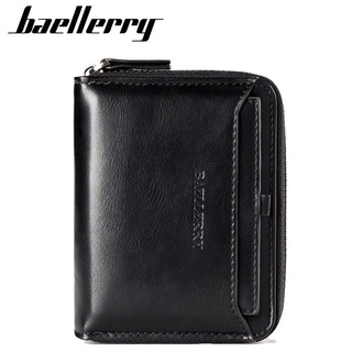 ☄Baellerry Short Wallet Top Quality Leather Multi Function Card Holder and Coin Purse Wallet For Men