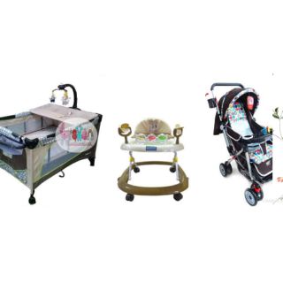 Baby Crib Stroller and Walker Bundle (1)