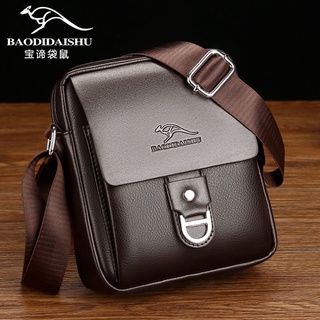 Baodi Kangaroo Leather Texture Men S Bag Shoulder Hanging Backpack Messenger Casual Small Business j