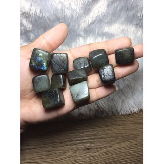 Labradorite Cube Crystals Polished Tumbled Stone / Raw stone (Sold Per Piece)