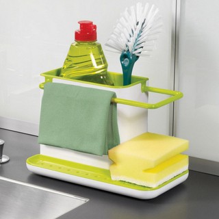 3 in 1 Sink Tidy Cleaning Kitchen Brush Sponge Sink Draining Towel Rack Washing Holder (1)