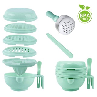 ♦✼☜9 in 1 baby food supplement grinding bowl manual food fruit puree grinder food supplement machine