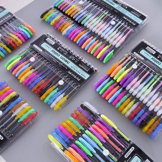 12/24/48 Colors Gel Pen Set Refills Metallic Pastel Neon Glitter Sketch Drawing Color Pen School