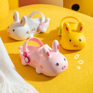 Children's Hole Sandals 3D Rabbit Summer Boys Girls Soft-Soled Indoor Pvc Anti Slip Slippers