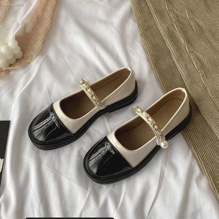 Spot﹍❧☄Mary Jane small leather shoes female summer British style retro 2021 new thin flat-bottomed J