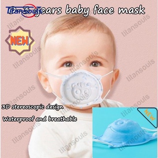 5pcs reusable baby face mask newborn baby safety face mask 3d three-dimensional protective face mask breathable and adjustable child mask
